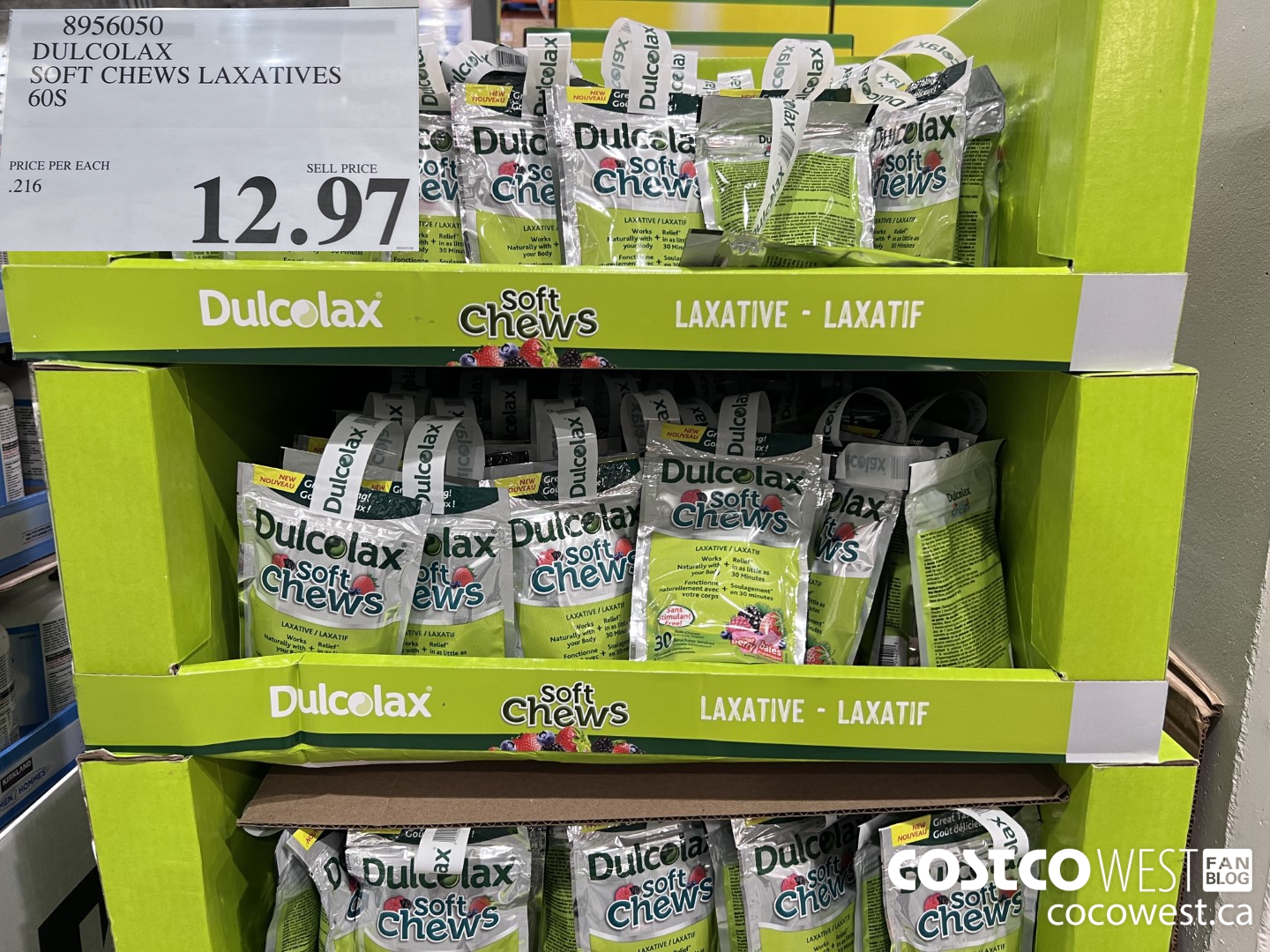 8956050 DULCOLAX SOFT CHEWS LAXATIVES 60S $12.97