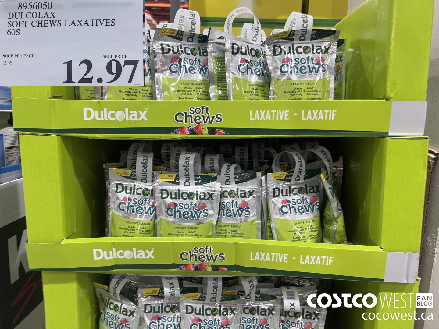 8956050 DULCOLAX SOFT CHEWS LAXATIVES 60S $12.97