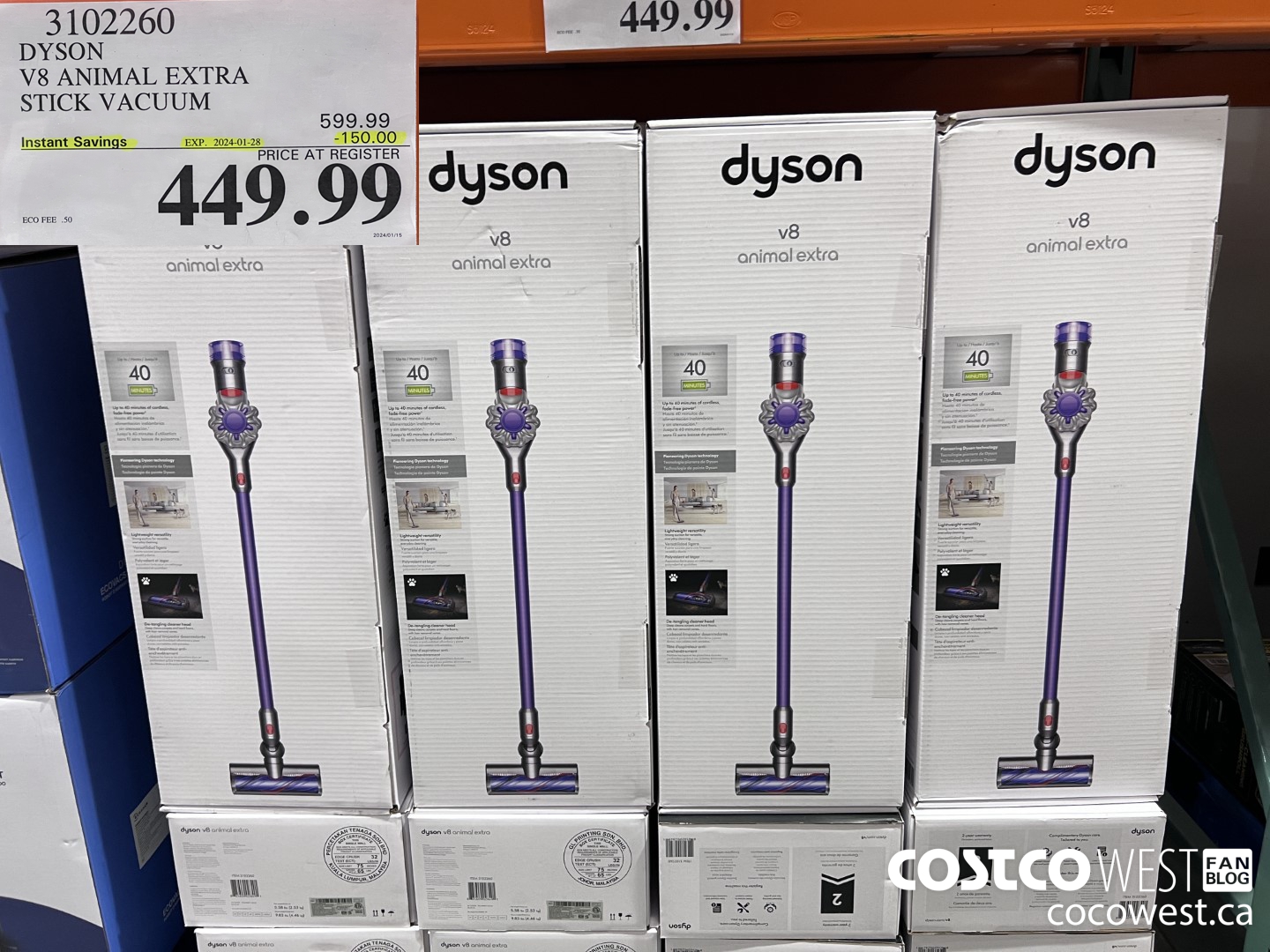 3102260 DYSON V8 ANIMAL EXTRA CORD-FREE VACUUM ($150.00 INSTANT SAVINGS EXPIRES ON 2024-01-28) $449.99