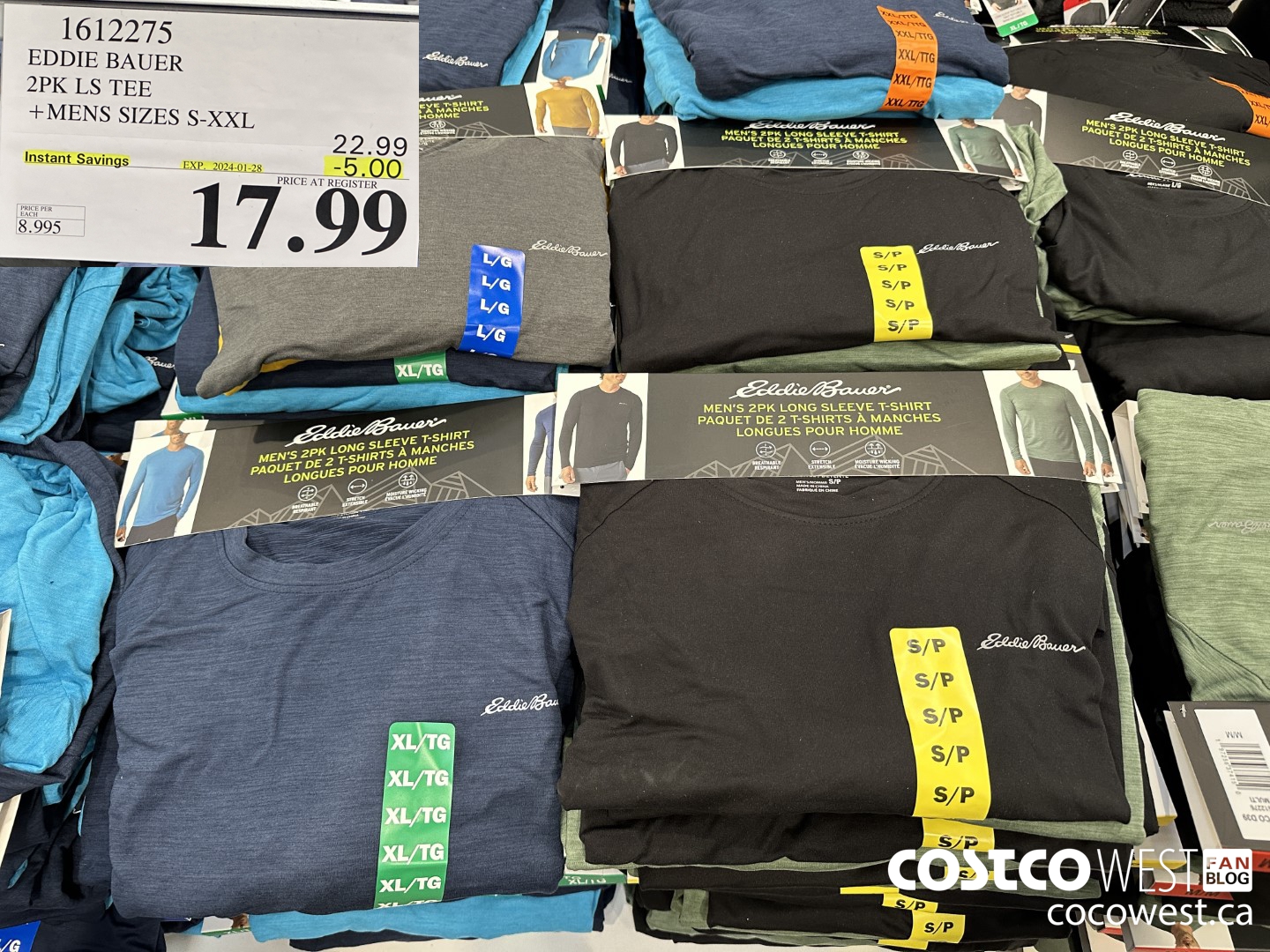 1612275 EDDIE BAUER 2PK LS TEE MENS SIZES S-XXL ($5.00 INSTANT SAVINGS EXPIRES ON 2024-01-28) $17.99