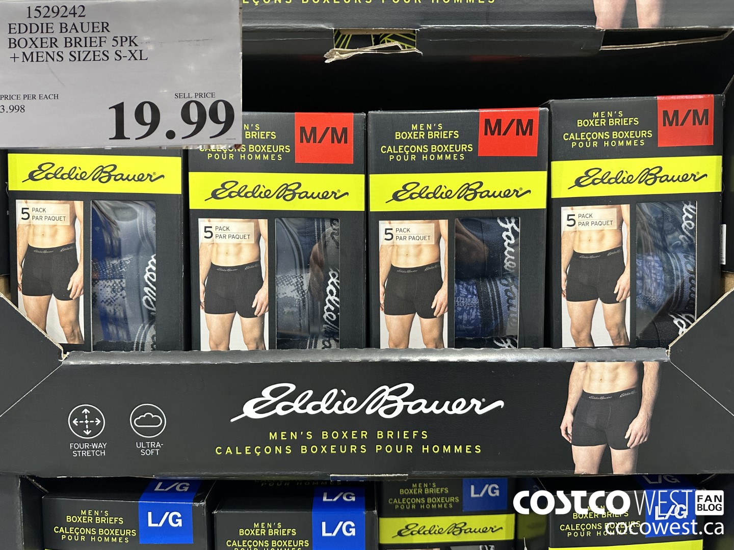 1529242 EDDIE BAUER BOXER 5PK MENS SIZES S-XL $19.99