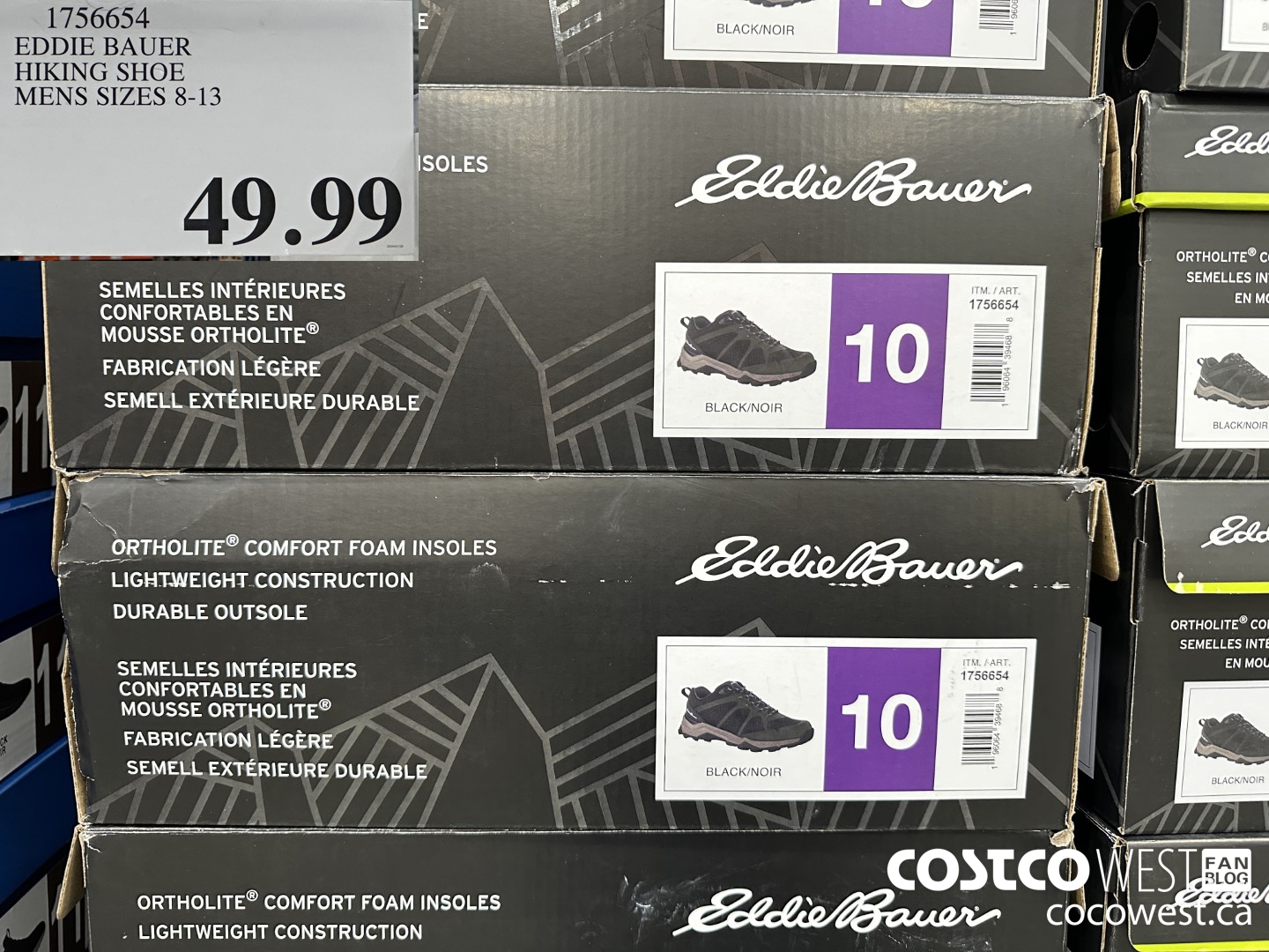 1756654 EDDIE BAUER HIKING SHOE MENS SIZFS 8-13  $49.99