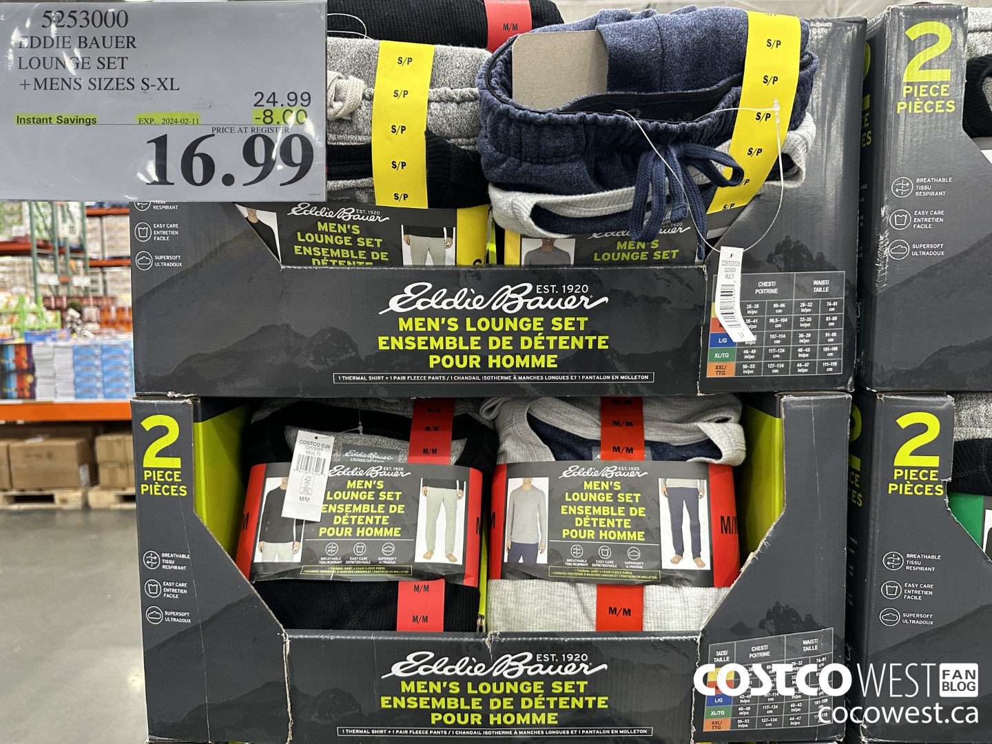 5253000 EDDIE BAUER LOUNGE SET MENS SIZES S-XXL ($8.00 INSTANT SAVINGS EXPIRES ON 2024-02-11) $16.99