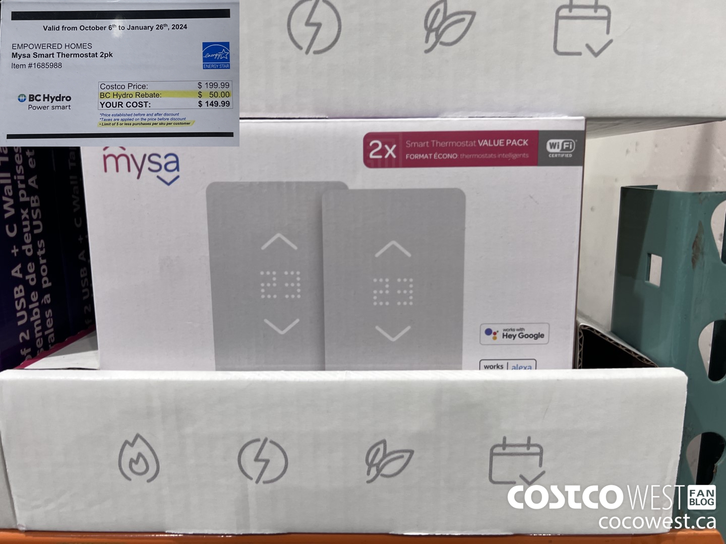 1685988 EMPOWERED HOMES MYSA SMART THERMOSTAT 2-PACK ($50.00 INSTANT SAVINGS EXPIRES ON 2024-01-26) $149.99