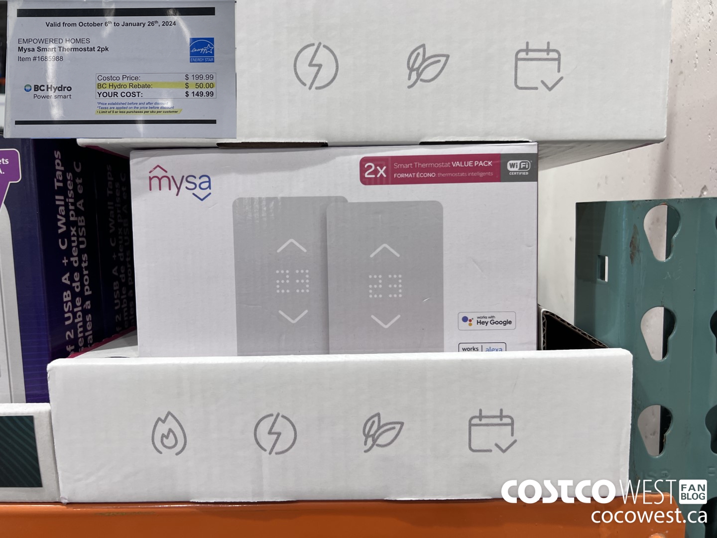 1685988 EMPOWERED HOMES MYSA SMART THERMOSTAT 2-PACK ($50.00 INSTANT SAVINGS EXPIRES ON 2024-01-26) $149.99