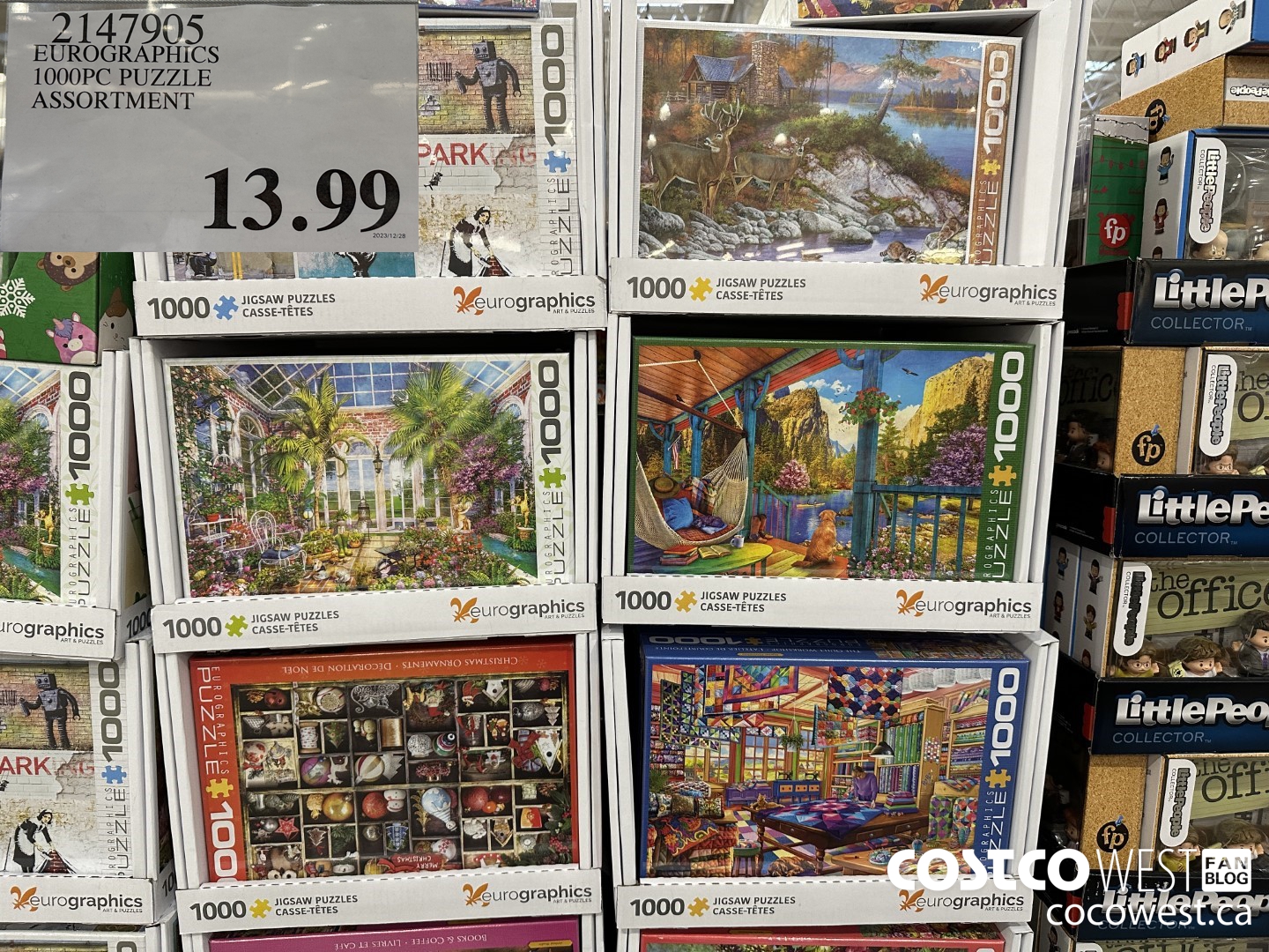 2147905 EUROGRAPHICS 1000PC PUZZLE ASSORTMENT $13.99