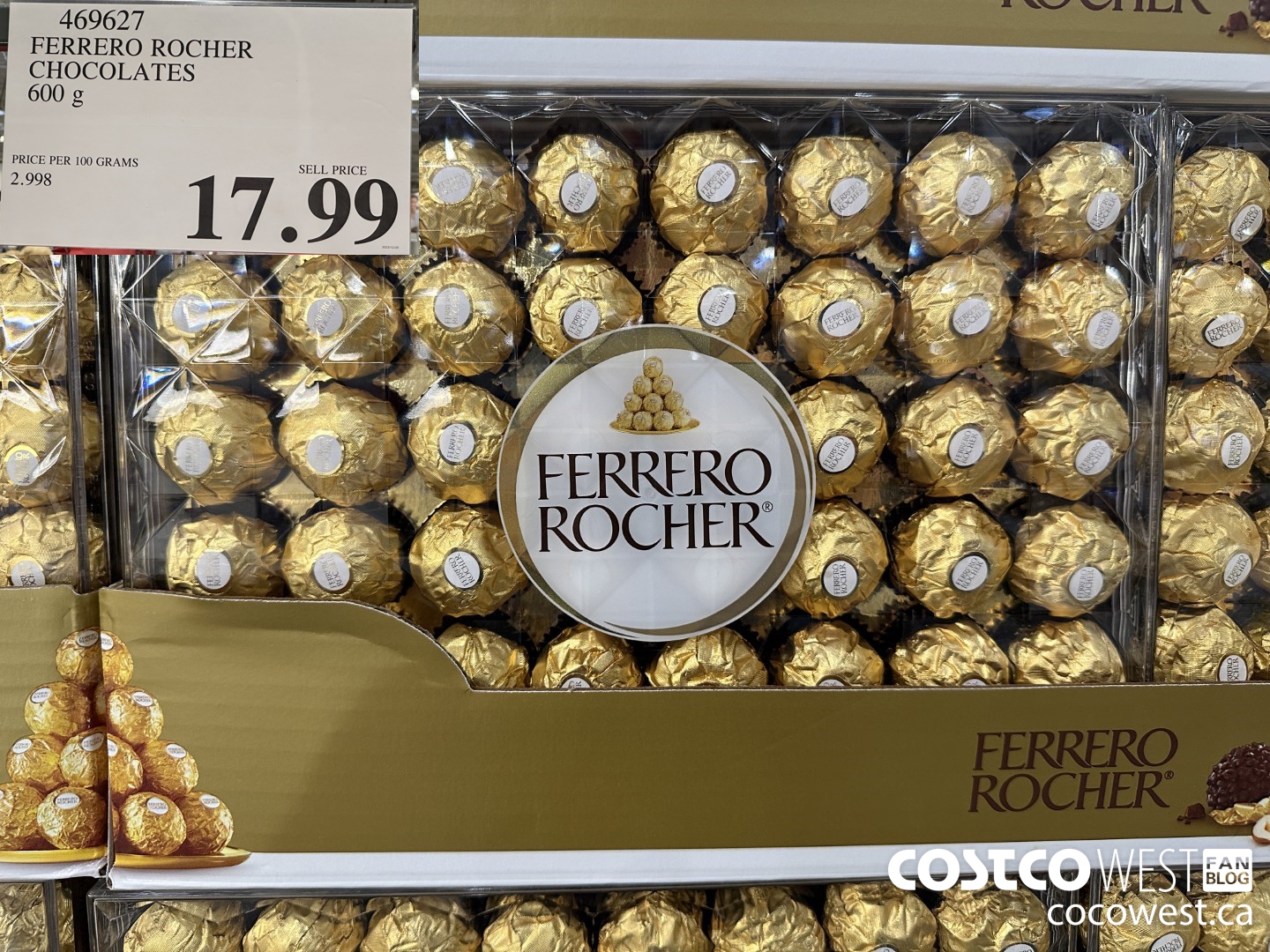 469627 FERRERO ROCHER CHOCOLATES 600 G $17.99