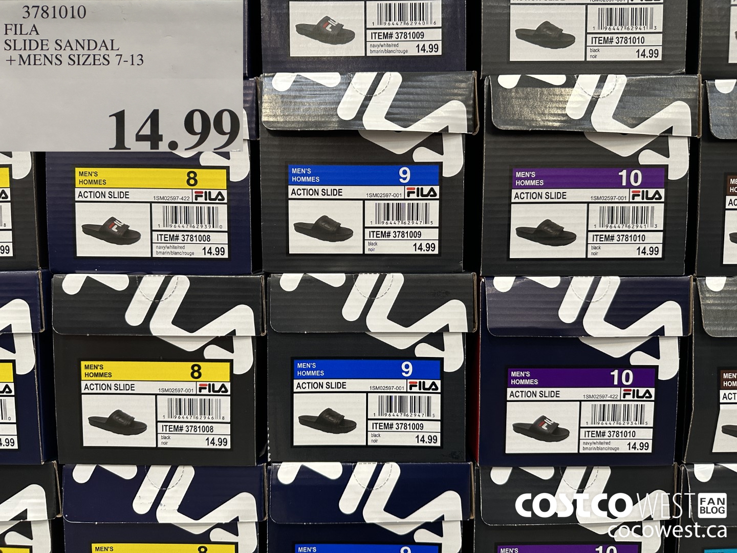 3781010 FILA SLIDE SANDAL MENS SIZES 7-13 $14.99