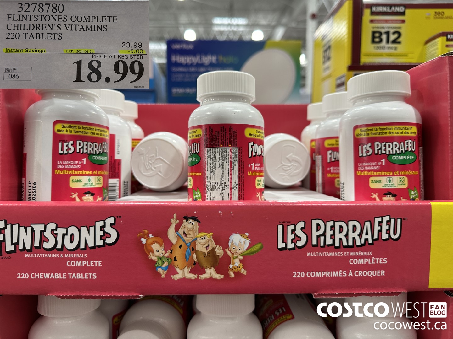 3278780 FLINTSTONES COMPLETE CHILDREN'S VITAMINS 220 TABLETS ($5.00 INSTANT SAVINGS EXPIRES ON 2024-01-21) $18.99