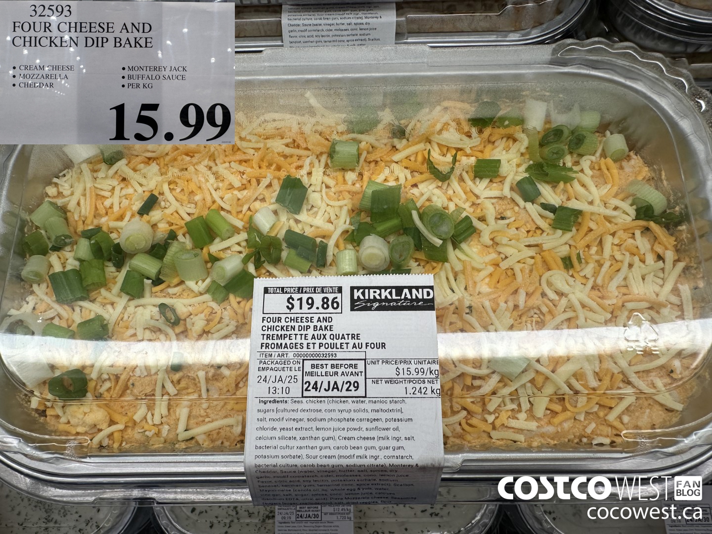 32593 FOUR CHEESE AND CHICKEN DIP BAKE $15.99