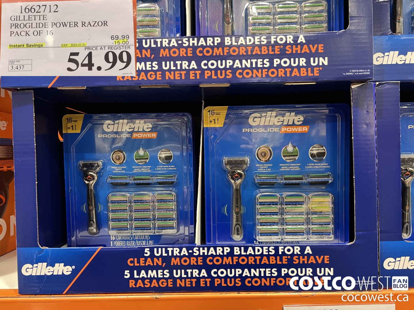 1662712 FUSION PROGLIDE POWER WITH HANDLE PACK OF 16 ($15.00 INSTANT SAVINGS EXPIRES ON 2024-01-21) $54.99