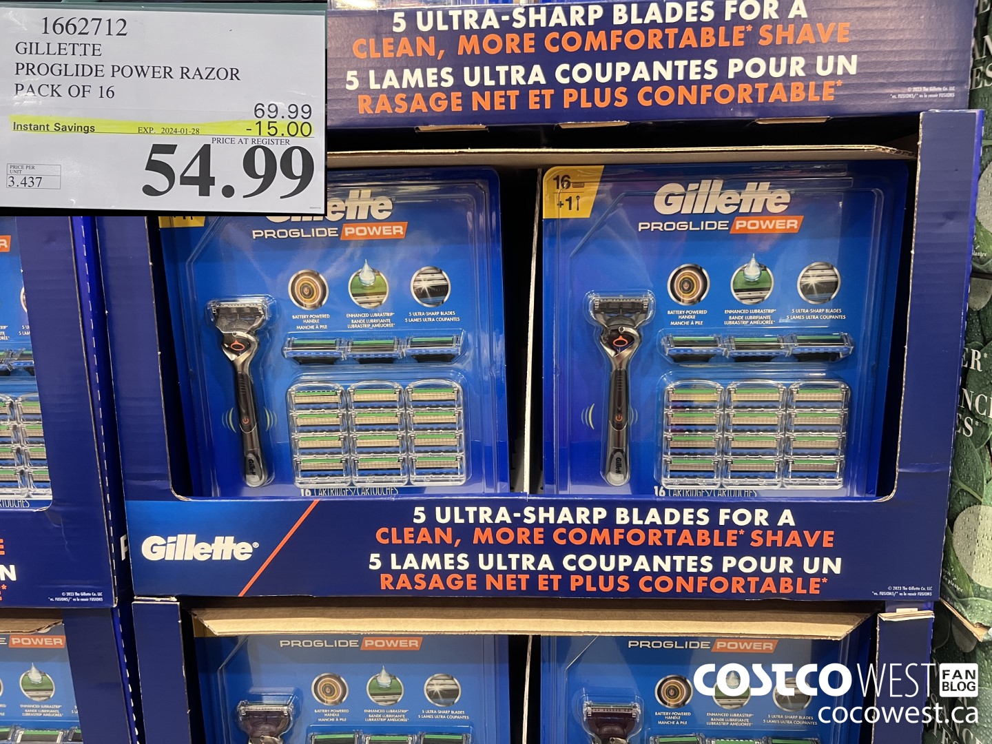 1662712 FUSION PROGLIDE POWER WITH HANDLE PACK OF 16 ($15.00 INSTANT SAVINGS EXPIRES ON 2024-01-28) $54.99