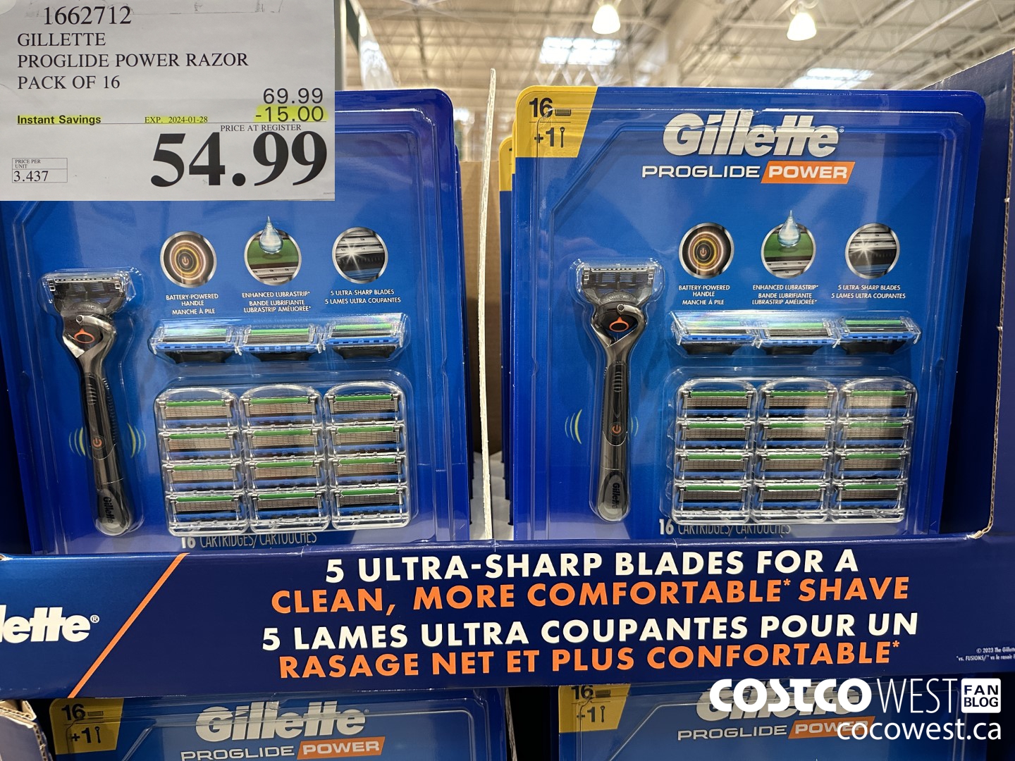 1662712 FUSION PROGLIDE POWER WITH HANDLE PACK OF 16 ($15.00 INSTANT SAVINGS EXPIRES ON 2024-01-28) $54.99