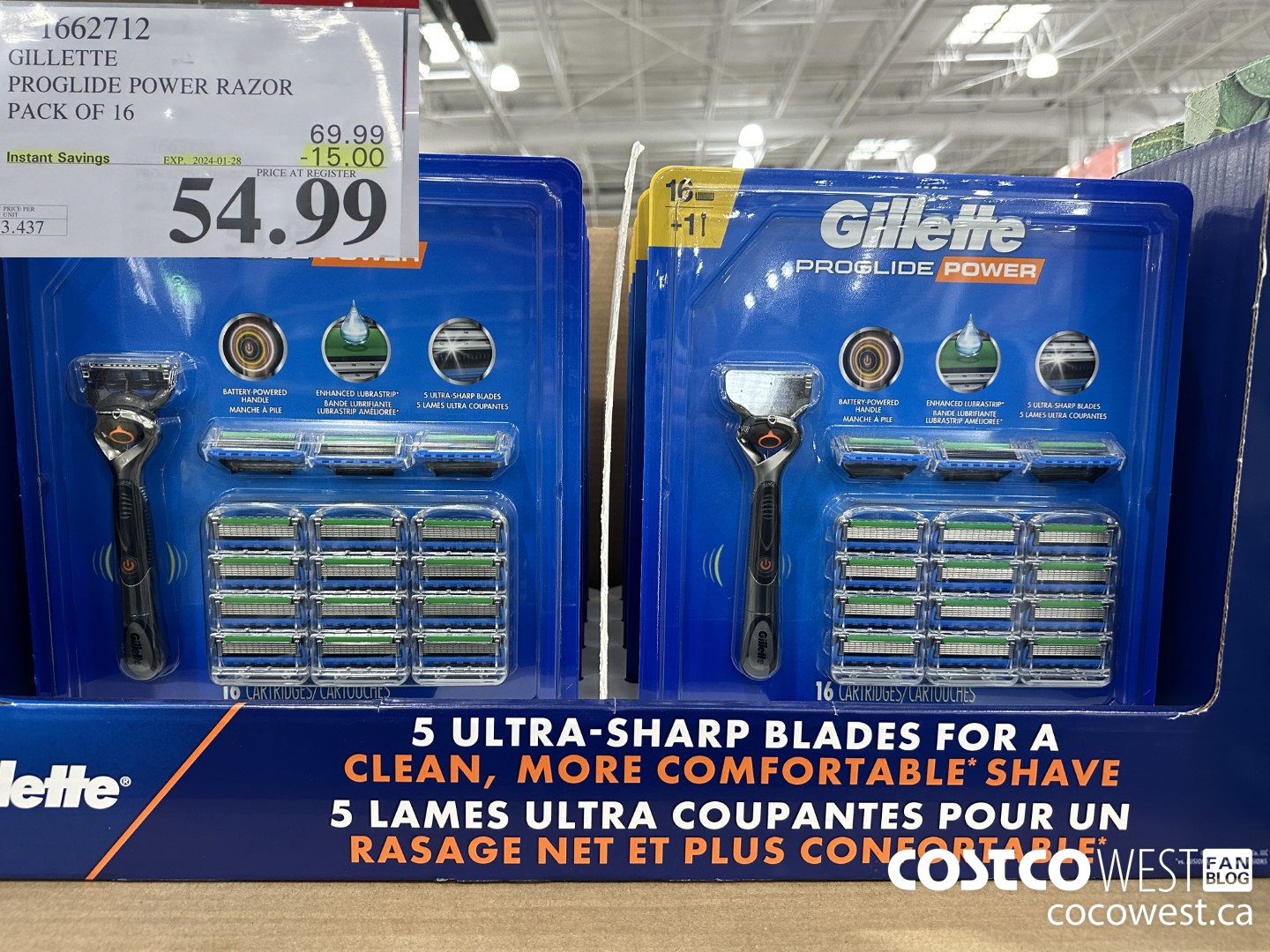 1662712 FUSION PROGLIDE POWER WITH HANDLE PACK OF 16 ($15.00 INSTANT SAVINGS EXPIRES ON 2024-01-28) $54.99