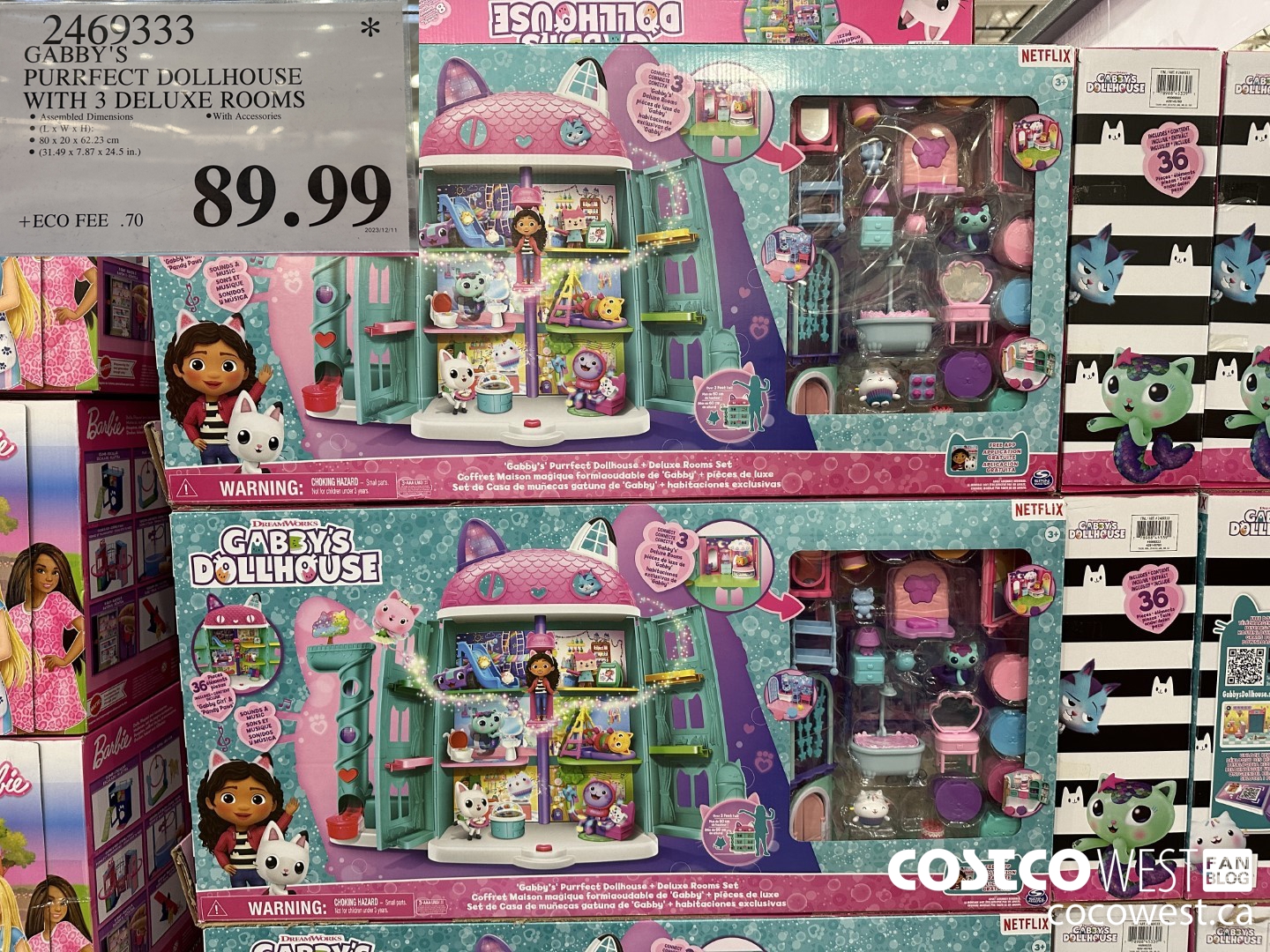 2469333 GABBY'S PURRFECT DOLLHOUSE WITH 3 DELUXE ROOMS $89.99