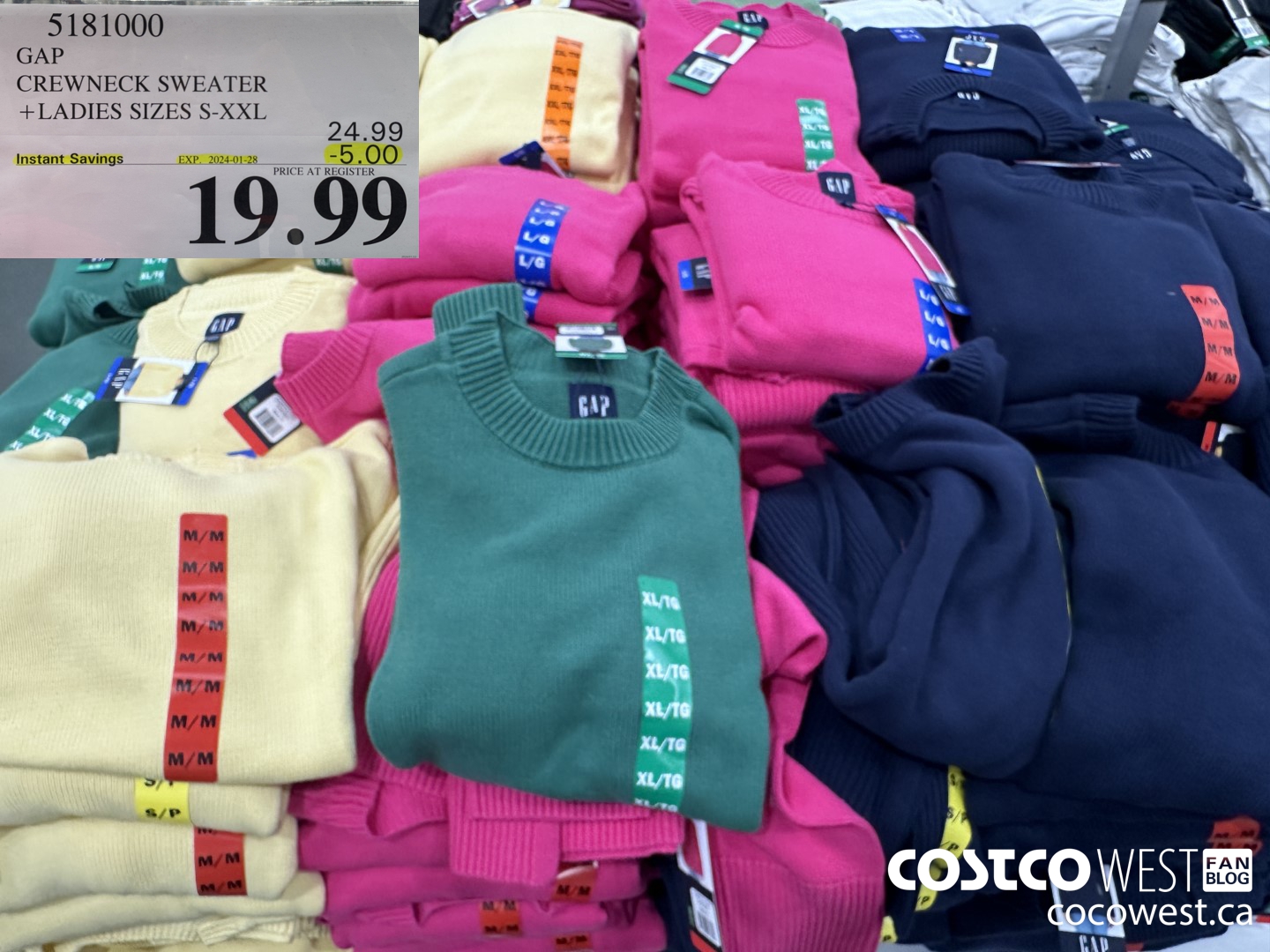 5181000 GAP CREWNECK SWEATER LADIES SIZES S-XXL ($5.00 INSTANT SAVINGS EXPIRES ON 2024-01-28) $19.99