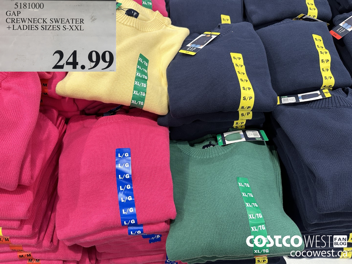 5181000 GAP CREWNECK SWEATER LADIES SIZES S-XXL $24.99