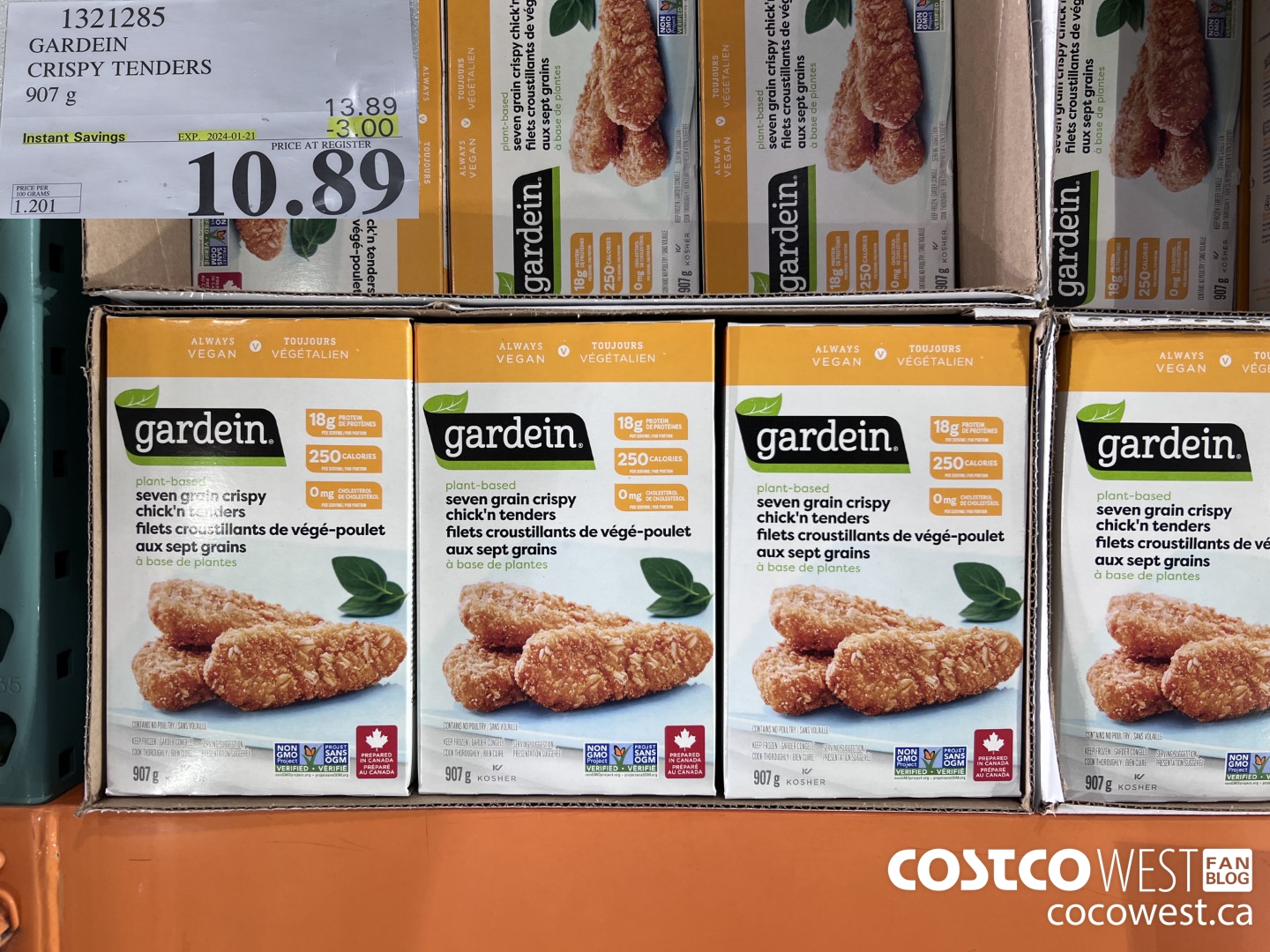 1321285 GARDEIN CRISPY TENDERS 907 g ($3.00 INSTANT SAVINGS EXPIRES ON 2024-01-21) $10.89