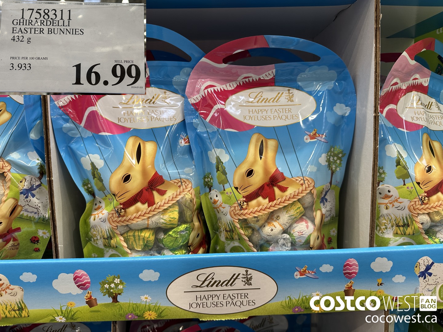 1758311 GHIRARDELLI EASTER BUNNIES 432 G $16.99