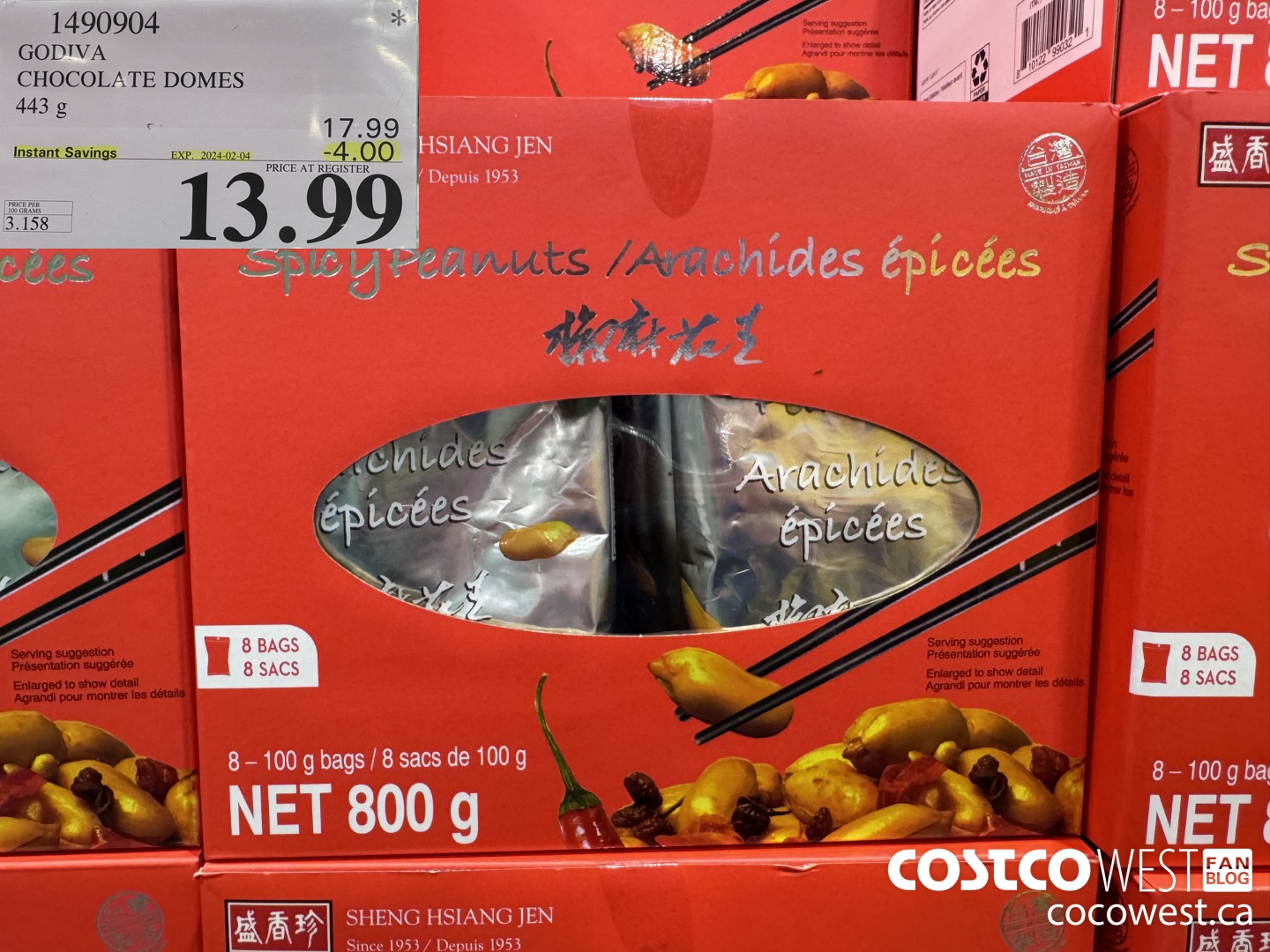 1490904 GODIVA CHOCOLATE DOMES 443 G ($4.00 INSTANT SAVINGS EXPIRES ON 2024-02-04) $13.99