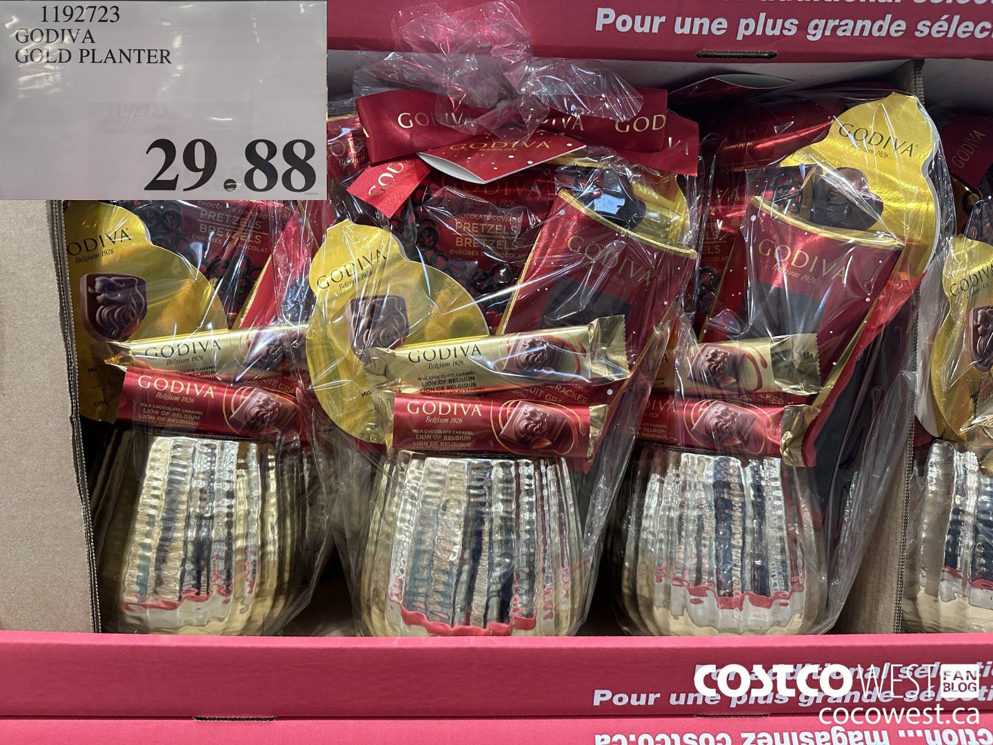 1192723 GODIVA GOLD PLANTER  $29.88