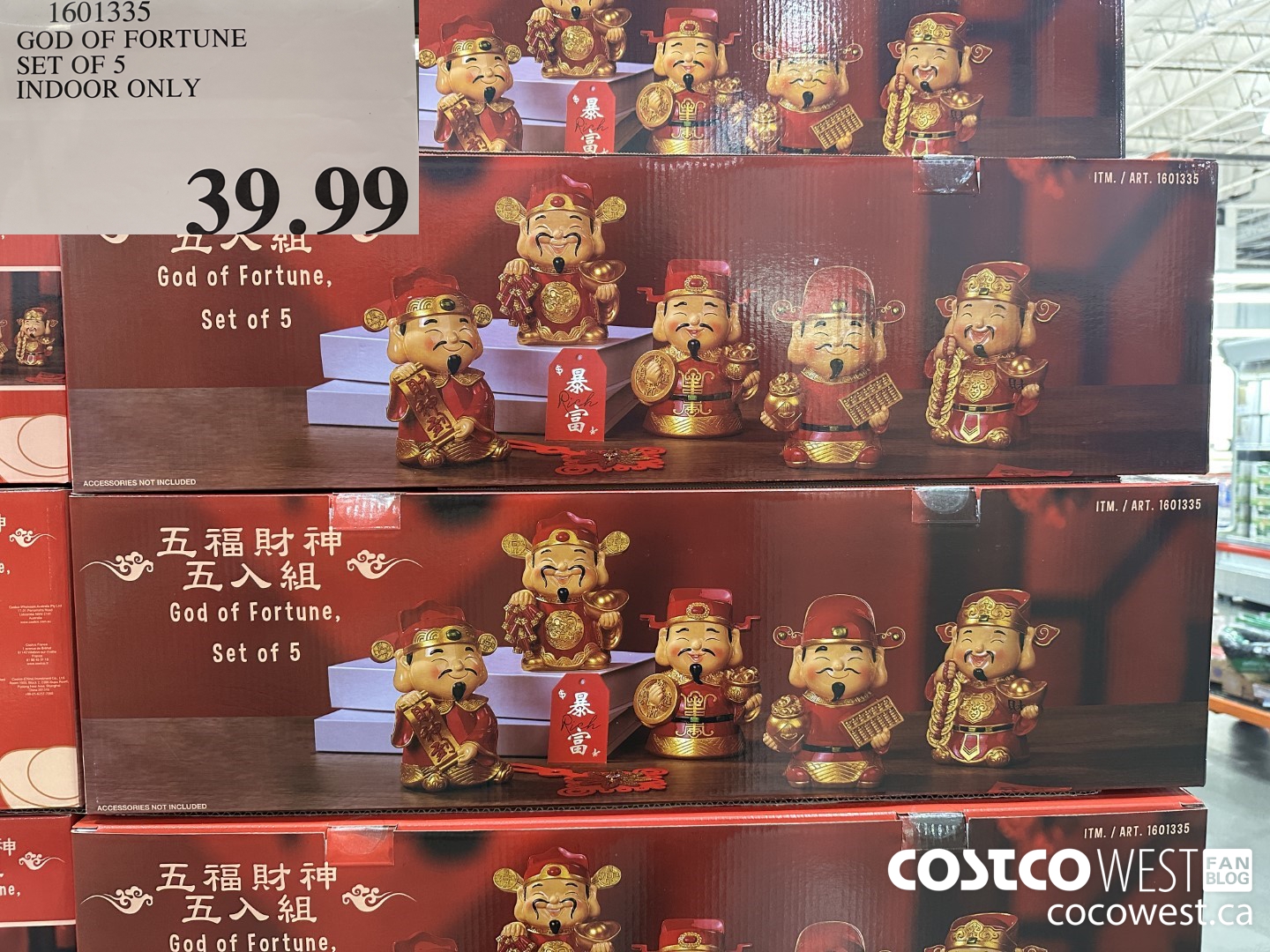1601335 GOD OF FORTUNE SET OF 5 INDOOR ONLY $39.99