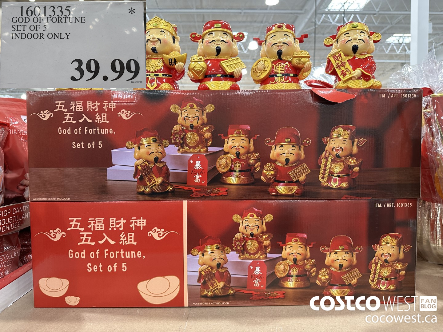 1601335 GOD OF FORTUNE SET OF 5 INDOOR ONLY $39.99