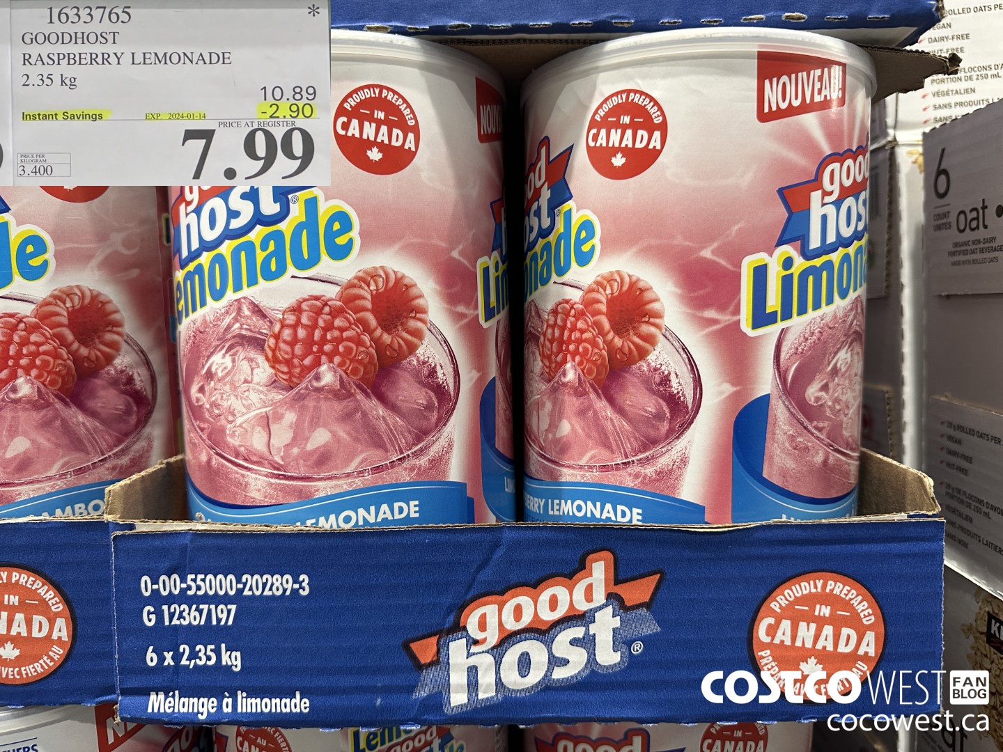 1633765 GOODHOST RASPBERRY LEMONADE 2.35 kg  ($2.90 INSTANT SAVINGS EXPIRES ON 2024-01-14) $7.99