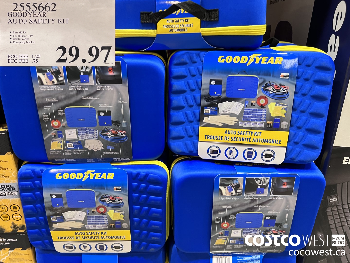 2555662 GOODYEAR AUTO SAFETY KIT $29.97