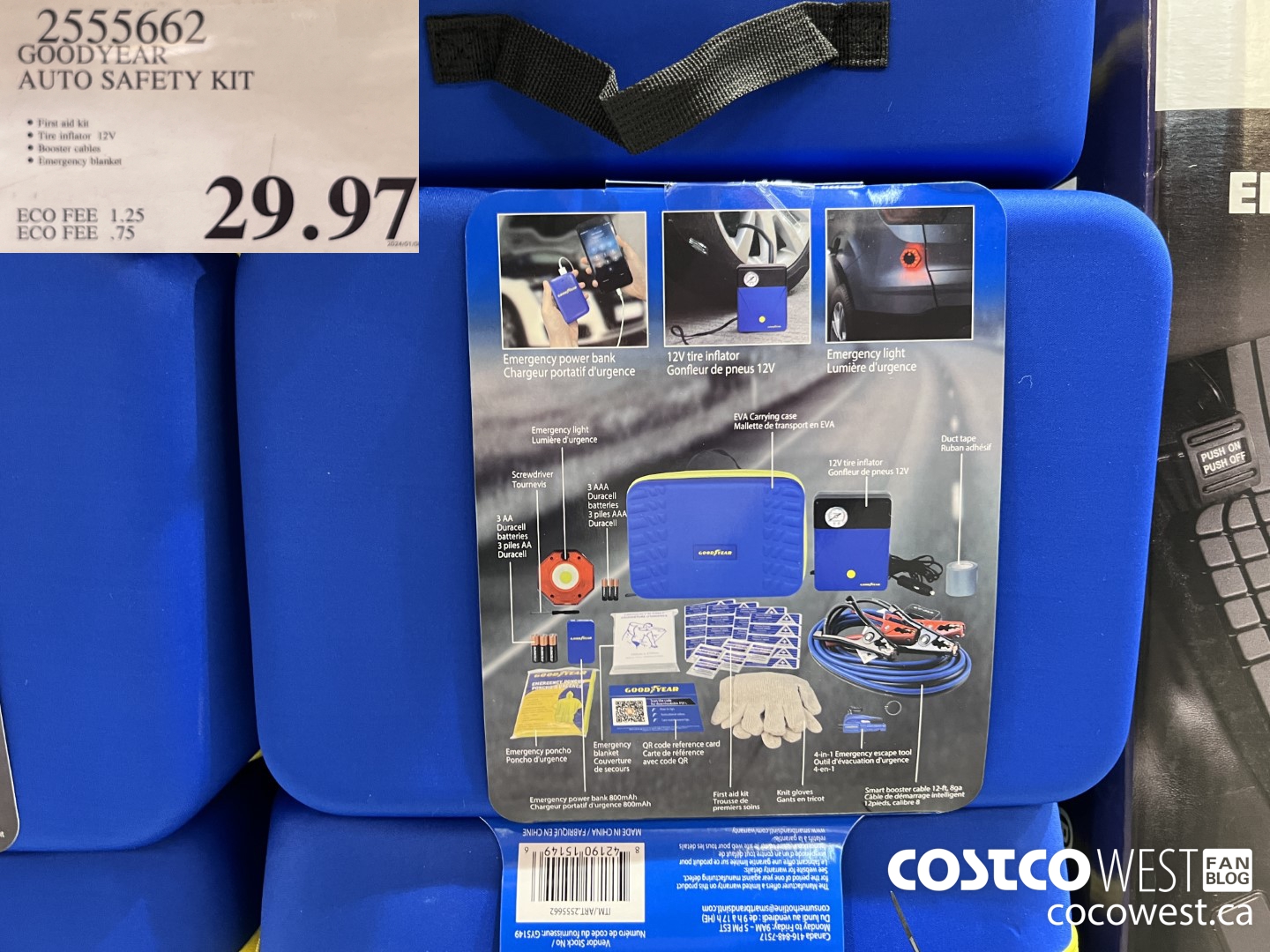 2555662 GOODYEAR AUTO SAFETY KIT $29.97