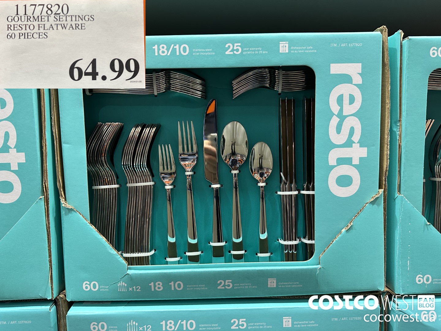 1178820 GOURMET SETTINGS RESTO FLATWEAR 60 PIECES $64.99