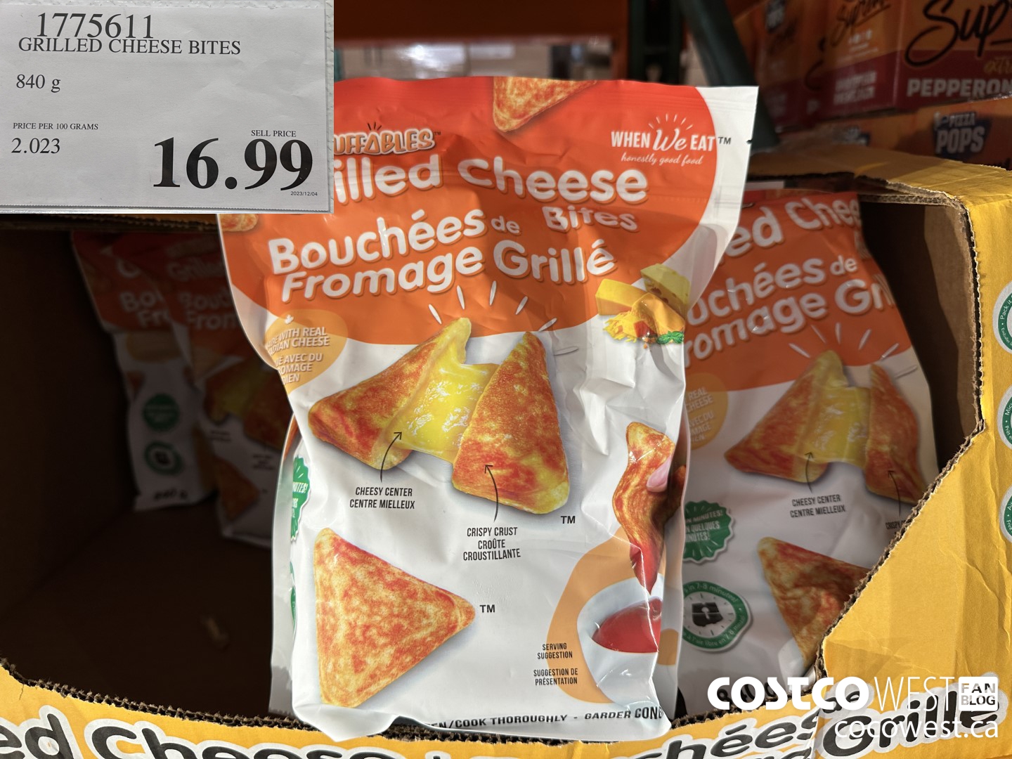 1775611 GRILLED CHEESE BITES 840G $16.99