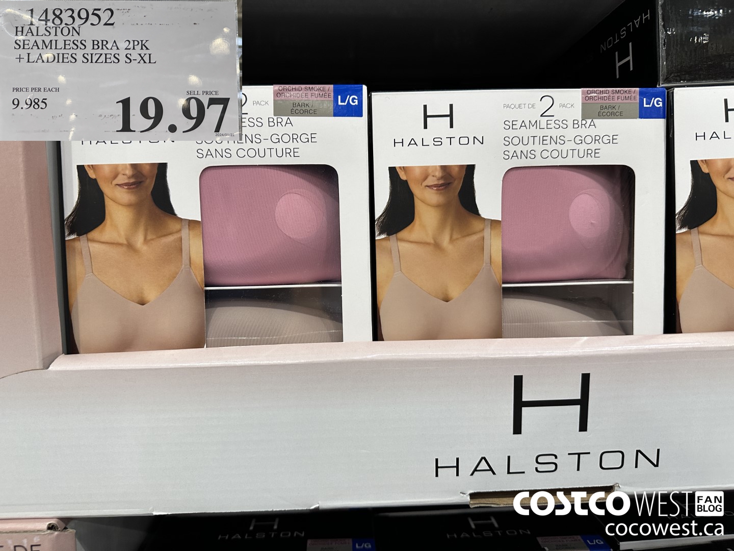 1483952 HALSTON SEAMLESS BRA 2PK LADIES SIZES S-XXL $19.97