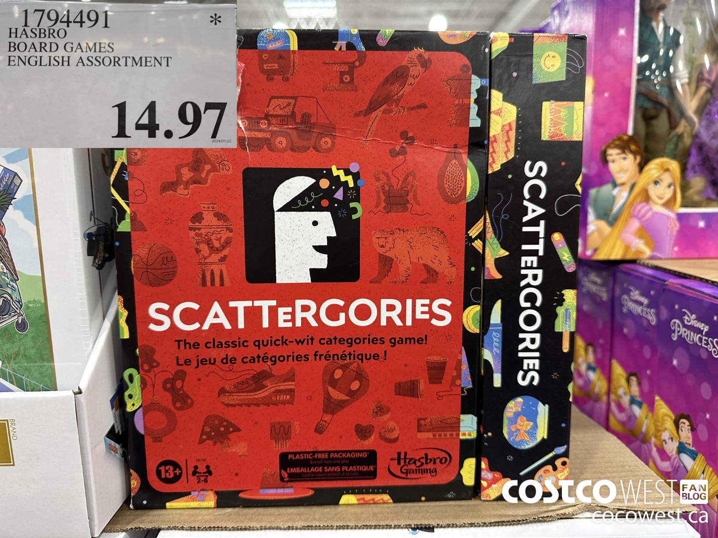 1794491 HASBRO BOARD GAMES ENGLISH ASSORTMENT $14.97