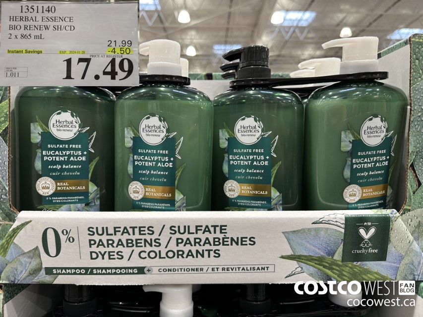 1351140 HERBEL ESSENCE BIO RENES SH/CD 2 X 865 ML ($4.50 INSTANT SAVINGS EXPIRES ON 2024-01-28) $17.49