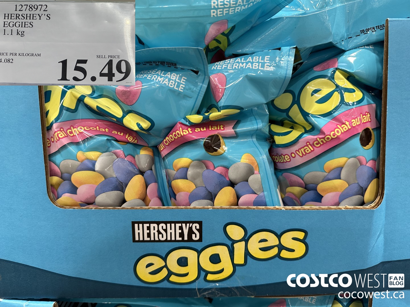 1278972 HERSHEY'S EGGIES 1.1KG $15.49