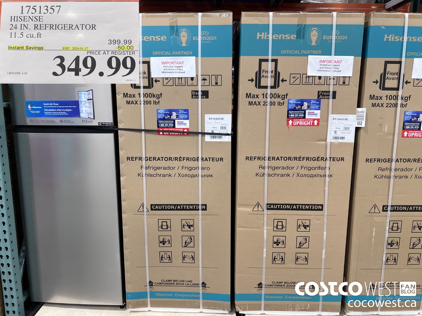 Costco Flyer Costco Sale Items For Jan 15 21 2024 For BC AB SK MB   HISENSE 24 IN REFRIGERATOR 115 CUFT 20240115 153125 