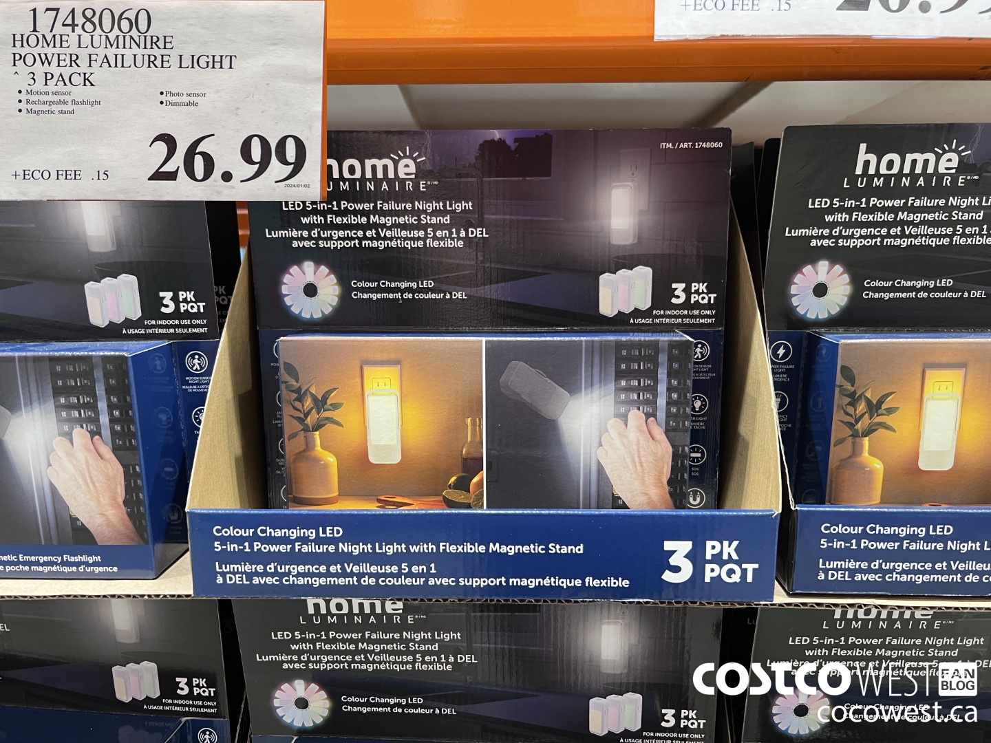 1748060 HOME LUMINIRE POWER FAILURE LIGHT 3 PACK $26.99