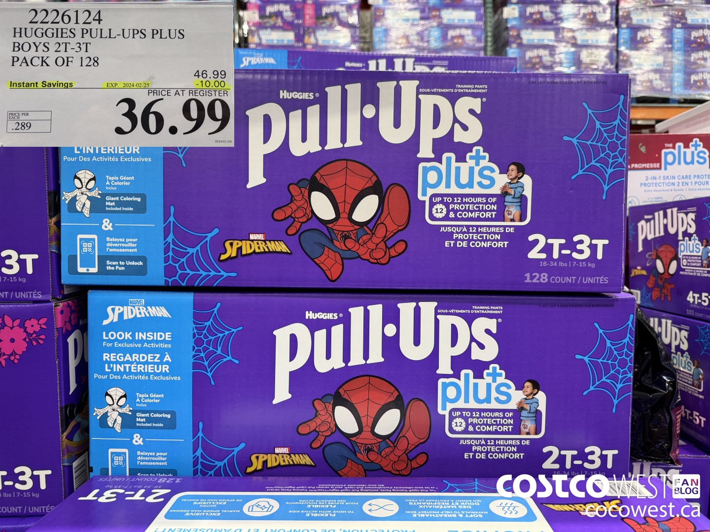 2226124 HUGGIES PULL-UPS PLUS BOYS 2T-3T PACK OF 128 ($10.00 INSTANT SAVINGS EXPIRES ON 2024-02-25) $36.99