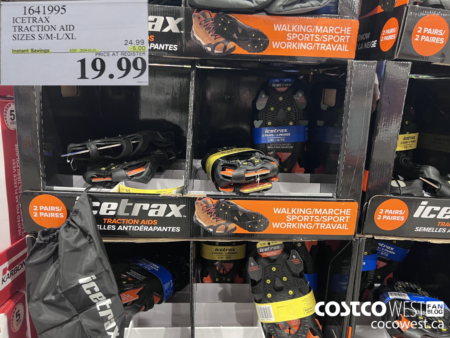 1641995 ICETRAX TRACTION AID SIZES S/M-L/XL ($5.00 INSTANT SAVINGS EXPIRES ON 2024-01-21) $19.99