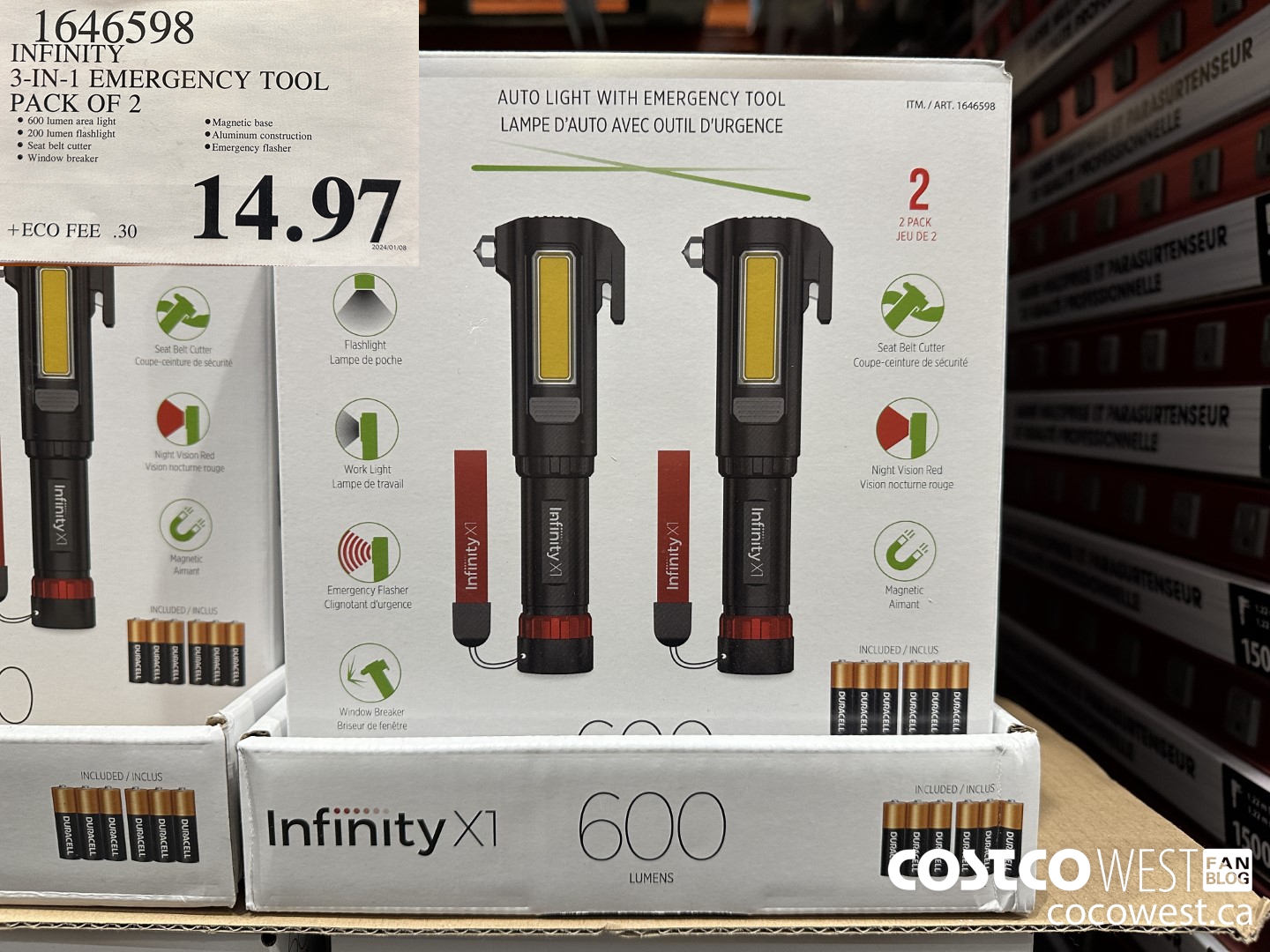 1646598 INFINITY 3-IN-1 EMERGENCY TOOL PACK OF 2 $14.97