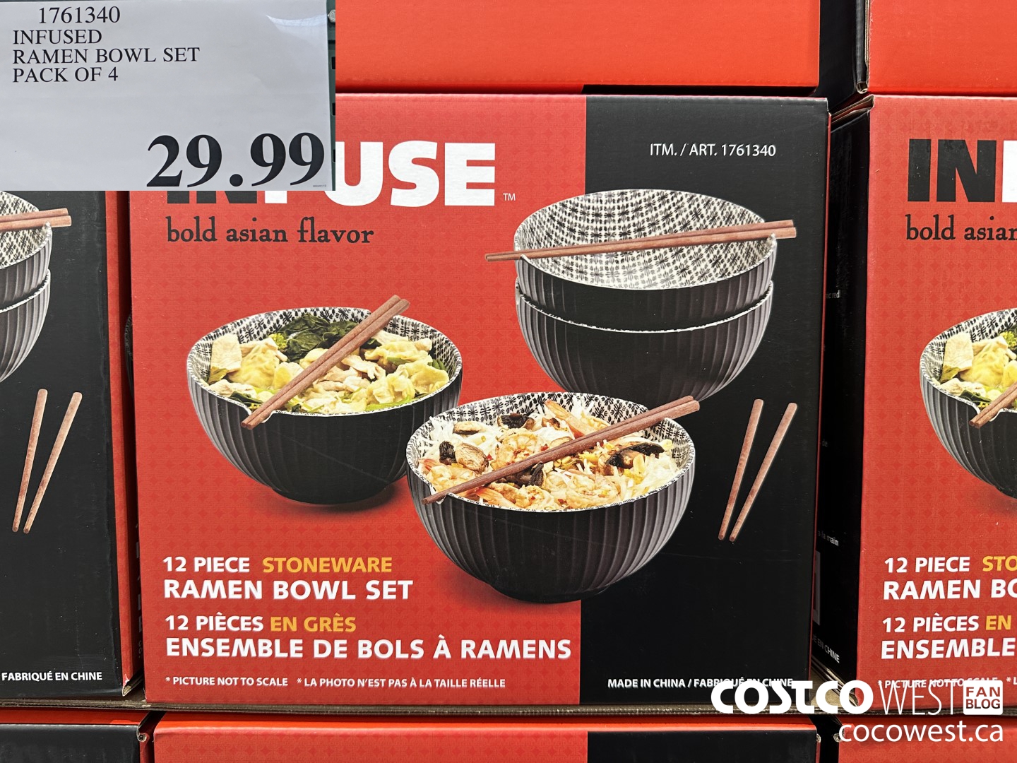 1761340 INFUSED RAMEN BOWL SET PACK OF 4 $29.99