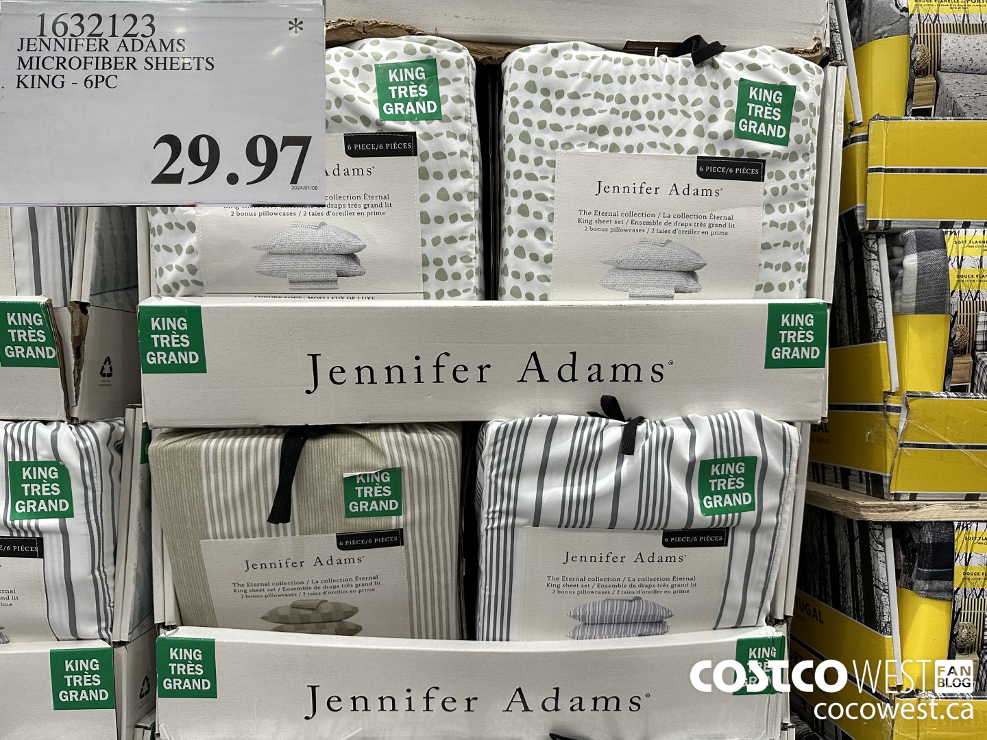 1632123 JENNIVER ADAMS MICROFIBER SHEET SET KING 6PC $29.97