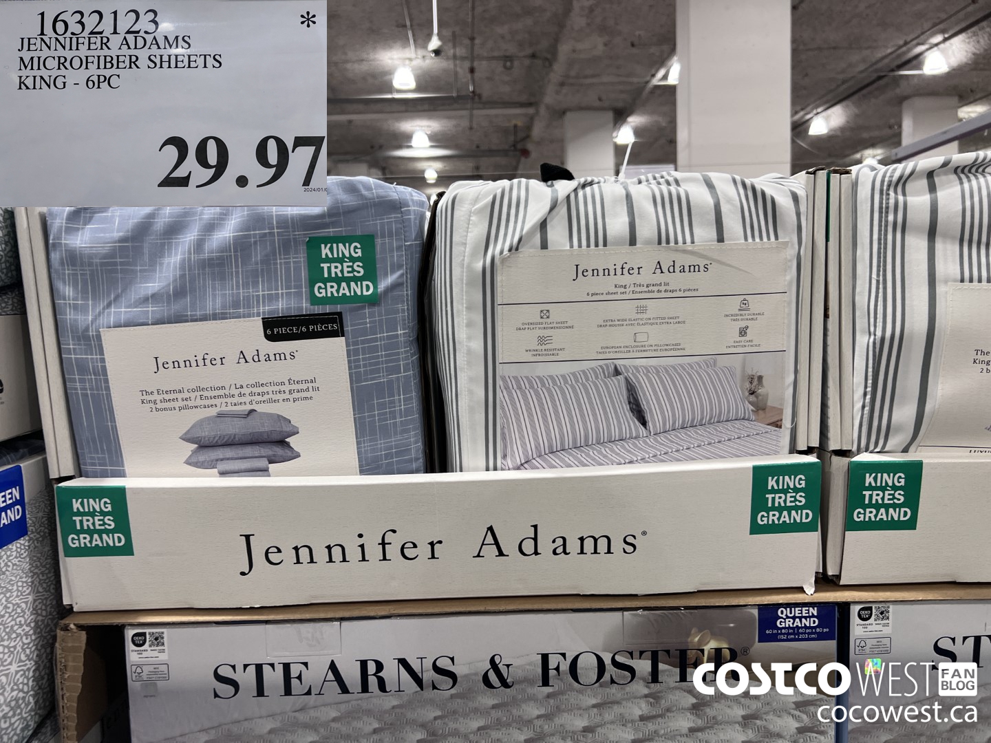 1632123 JENNIVER ADAMS MICROFIBER SHEET SET KING 6PC $29.97