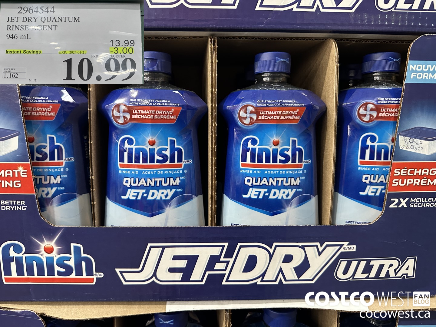 2964544 JET DRY ULTRA RINSE AGENT 946 mL ($3.00 INSTANT SAVINGS EXPIRES ON 2024-01-21) $10.99