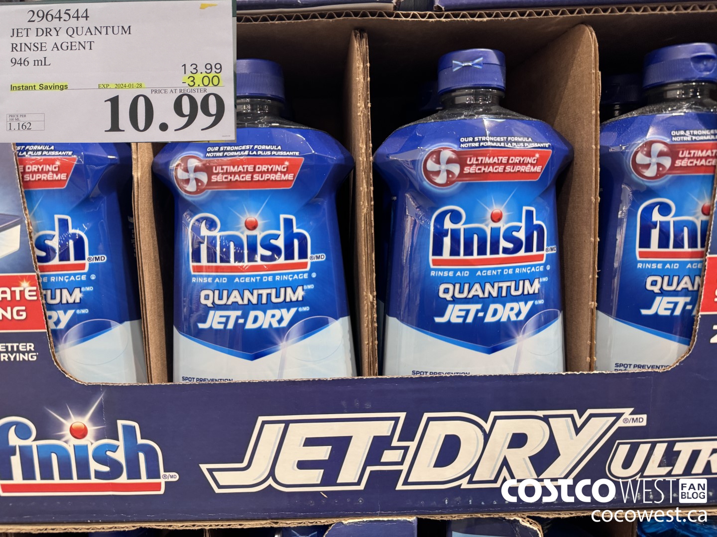 2964544 JET DRY ULTRA RINSE AGENT 946 mL ($3.00 INSTANT SAVINGS EXPIRES ON 2024-01-28) $10.99