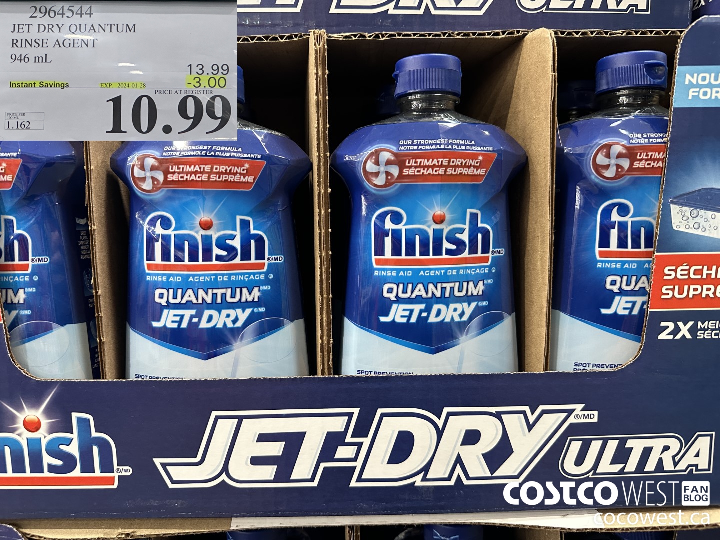 2964544 JET DRY ULTRA RINSE AGENT 946 mL ($3.00 INSTANT SAVINGS EXPIRES ON 2024-01-28) $10.99