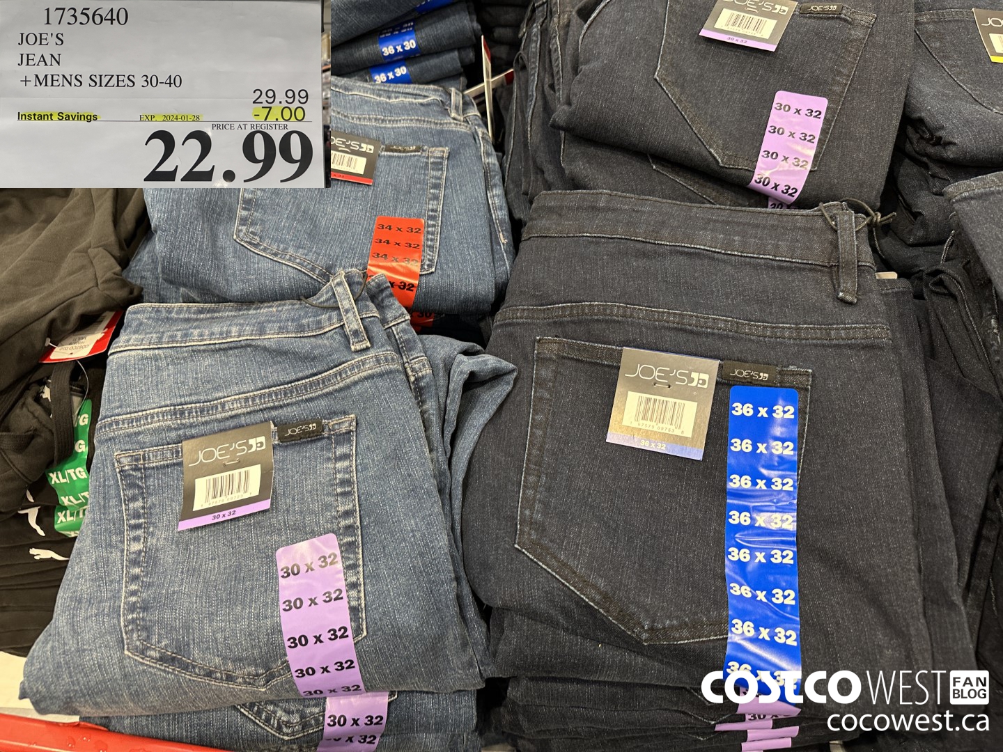 1735640 JOE'S JEAN MENS SIZES 30-40 ($7.00 INSTANT SAVINGS EXPIRES ON 2024-01-28) $22.99