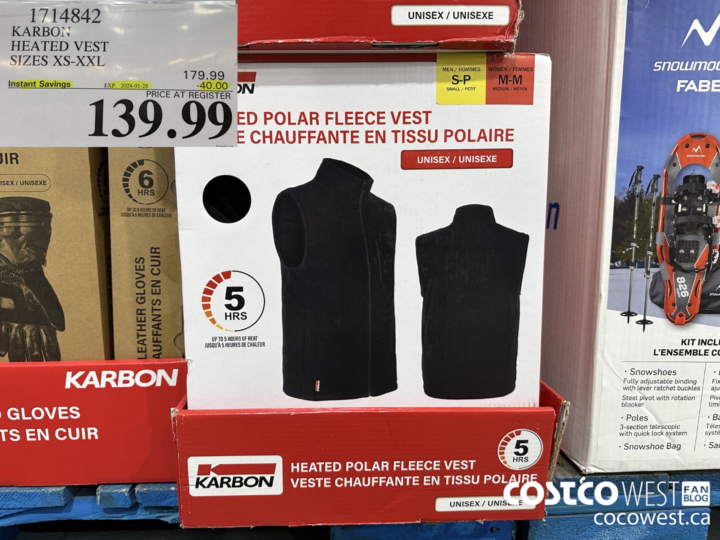 1714842 KARBON HEATED VEST SIZE XS-XXL ($40.00 INSTANT SAVINGS EXPIRES ON 2024-01-28) $139.99