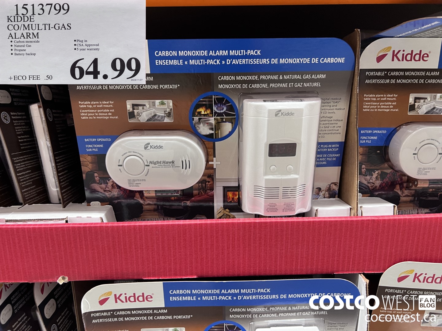 1513799 KIDDE CO/MULTI-GAS ALARM $64.99